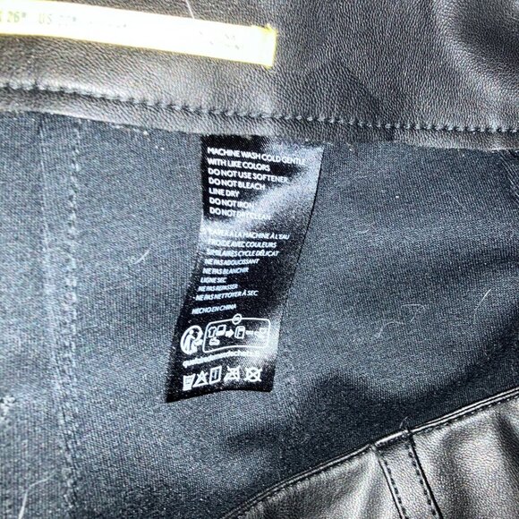 Maeve by Anthropologie Black Leather Colette Pants - Picture 10 of 11